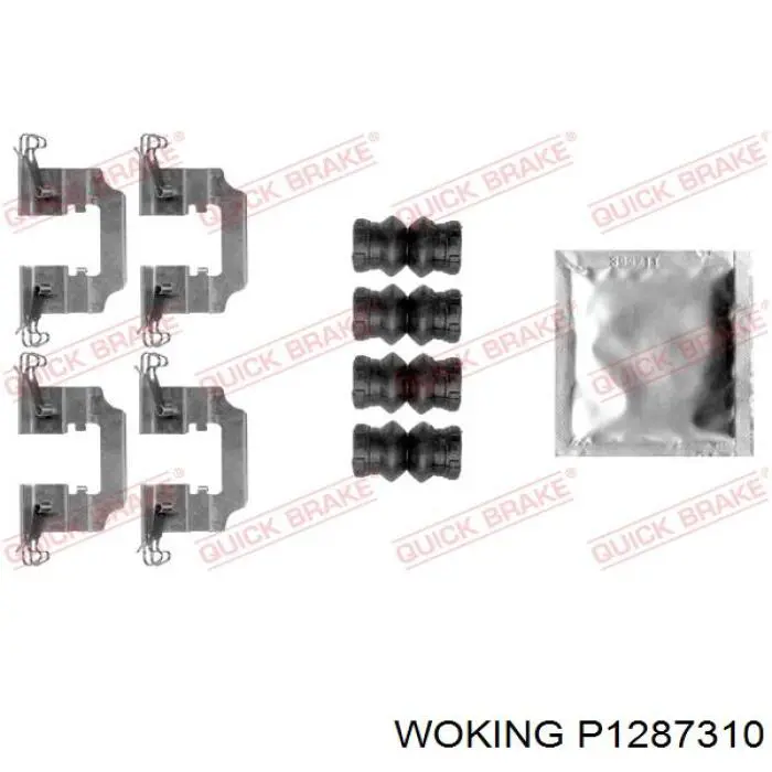 Задні дискові колодки Woking P1287310