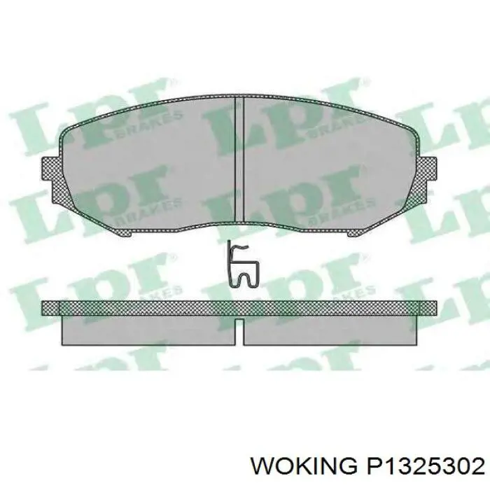 Передні тормозні колодки P1325302 Woking