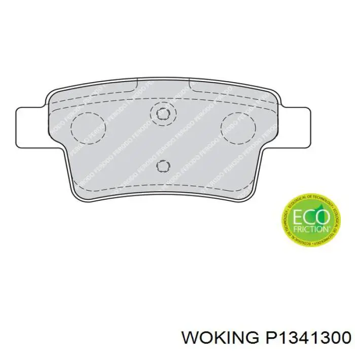 P1341300 Woking колодки гальмові задні, дискові