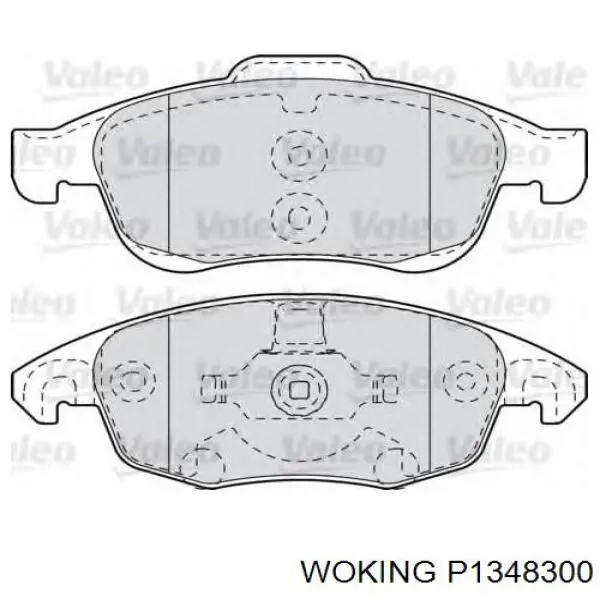 Передні тормозні колодки P1348300 Woking