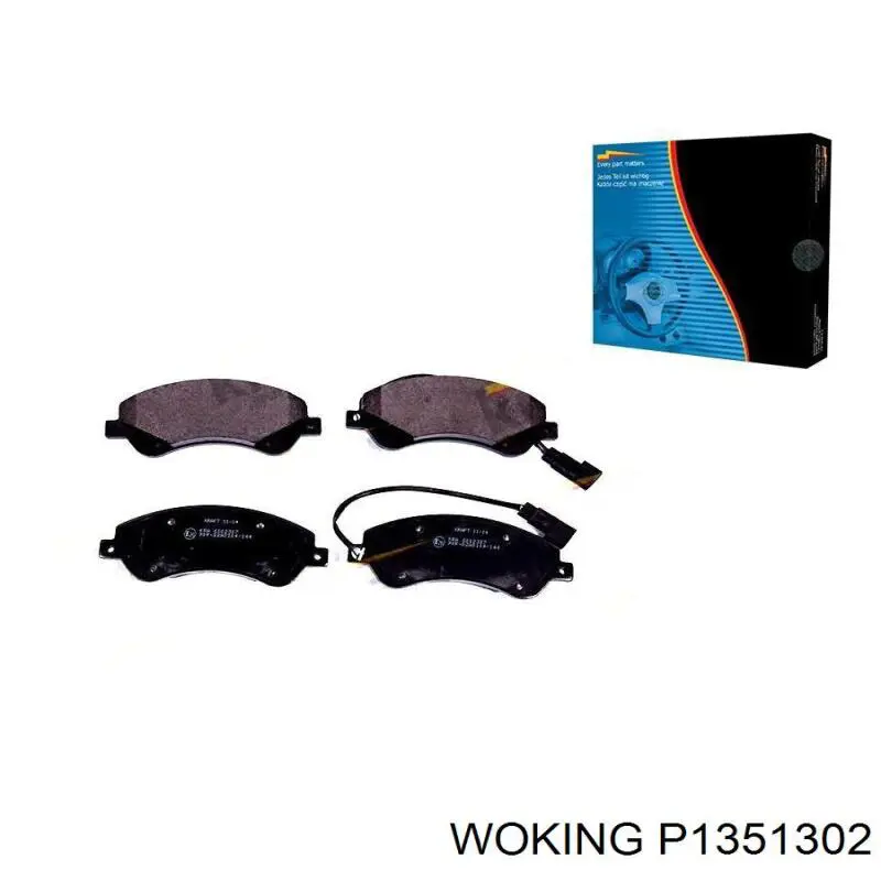 Гальмівні колодки Woking P1351302 ціна, від 29.83 USD