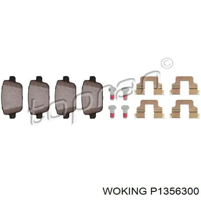 Купити P1356300 Woking Задні колодки