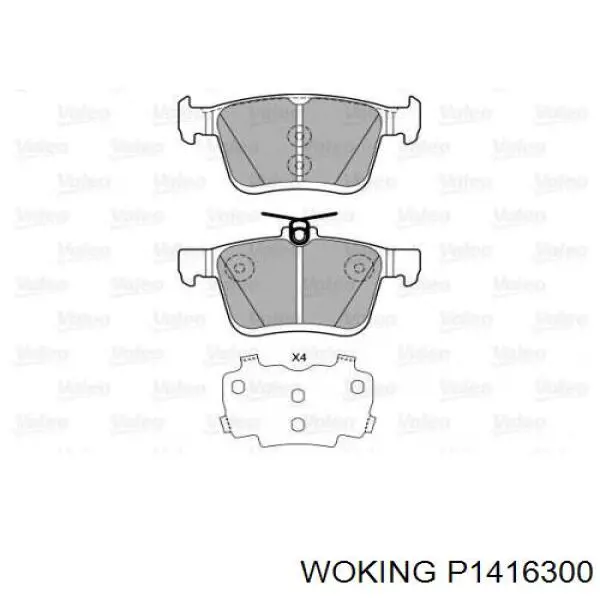 Задні гальмівні колодки Woking P1416300 ціна, від 23.69 USD