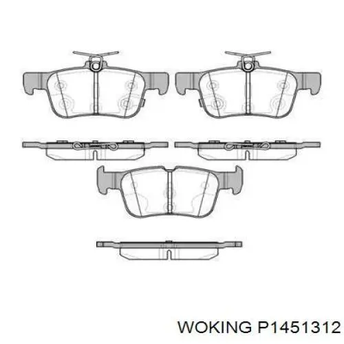 P1451312 Woking Колодки гальмівні задні, дискові