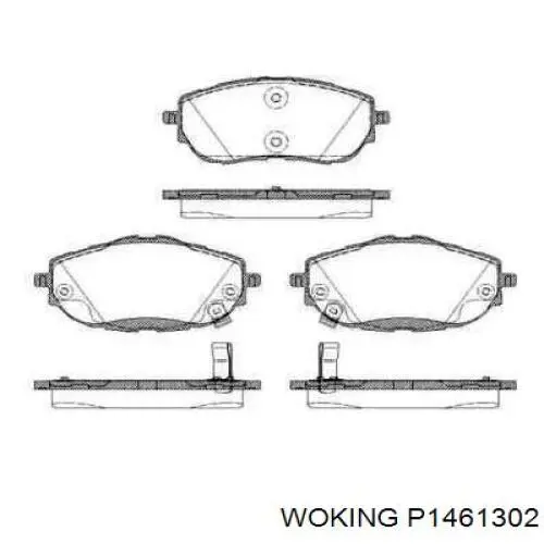 Гальмівні колодки Woking P1461302 ціна, від 29.94 USD