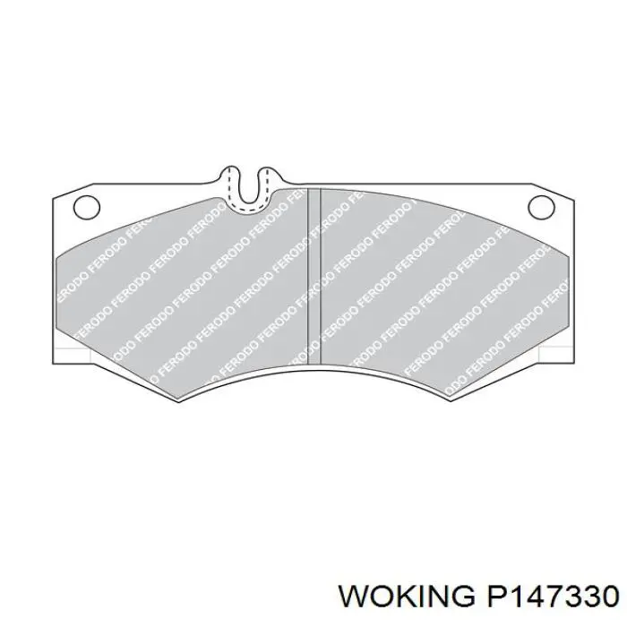 Купити P147330 Woking Колодки гальмівні передні, дискові