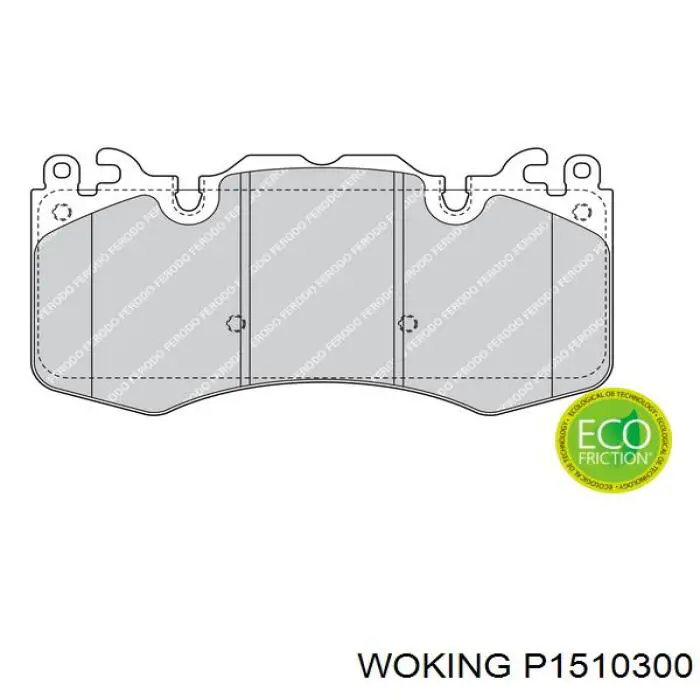 Колодки гальмівні передні, дискові P1510300 Woking