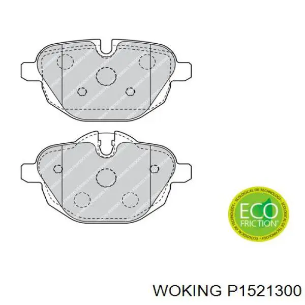 Задні гальмівні колодки Woking P1521300 ціна, від 23.62 USD