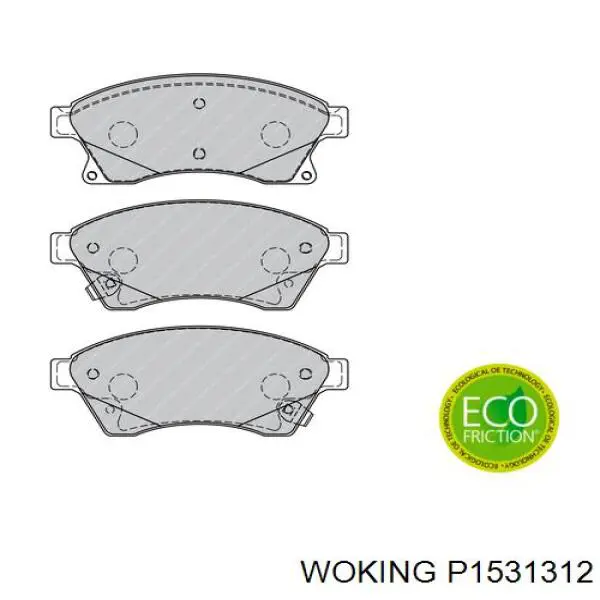 Гальмівні колодки Woking P1531312 ціна, від 22.32 USD