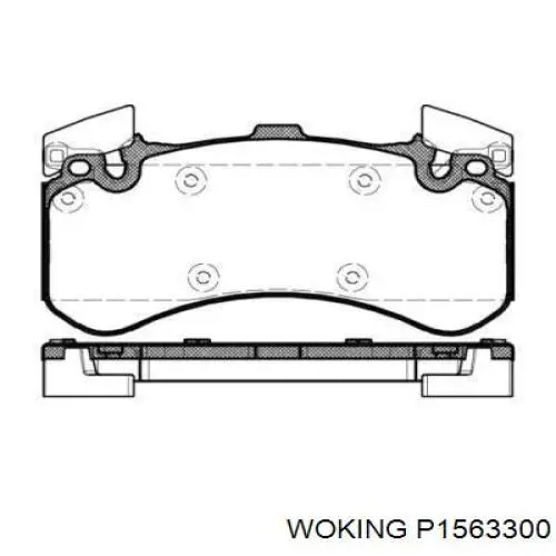 Гальмівні колодки Woking P1563300 ціна, від 37.11 USD