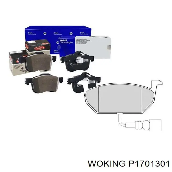 P1701301 Woking Передні гальмівні колодки
