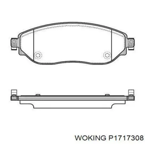Колодки гальмівні передні, дискові P1717308 Woking