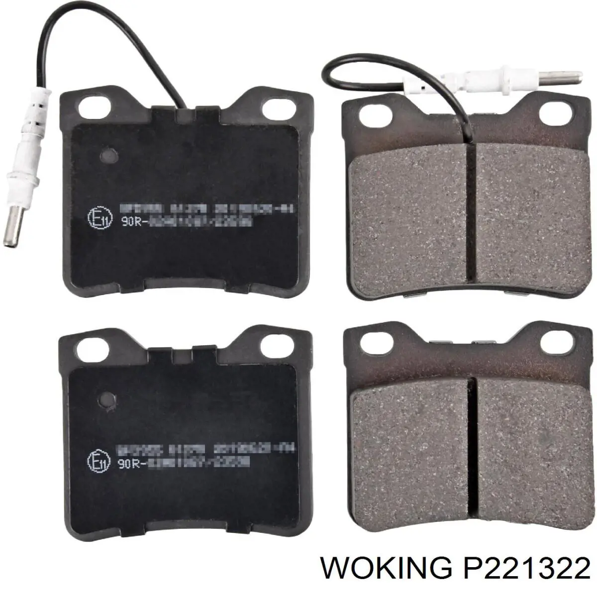 Задні гальмівні колодки Woking P221322 ціна, від 12.63 USD