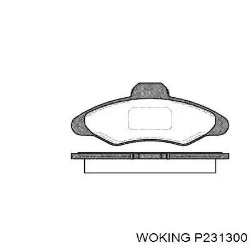 Гальмівні колодки Woking P231300 ціна, від 13.29 USD