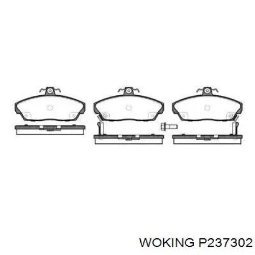 Гальмівні колодки Woking P237302 ціна, від 19.97 USD