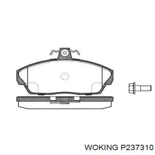 Гальмівні колодки Woking P237310 ціна, від 17.10 USD