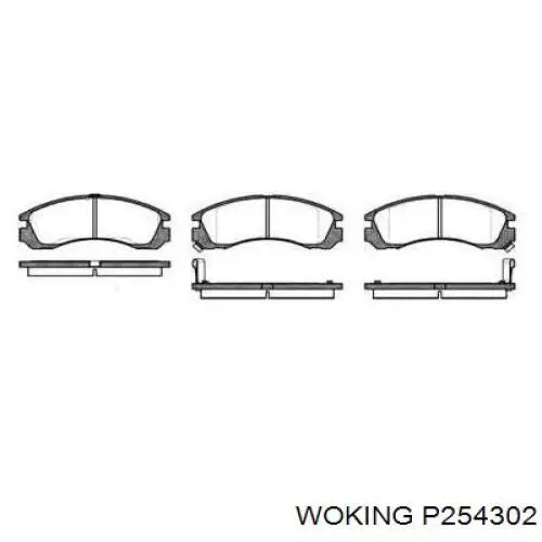 Гальмівні колодки Woking P254302 ціна, від 27.09 USD