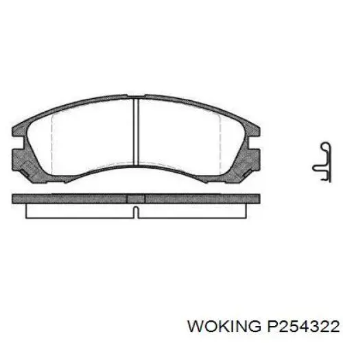 Гальмівні колодки Woking P254322 ціна, від 23.48 USD
