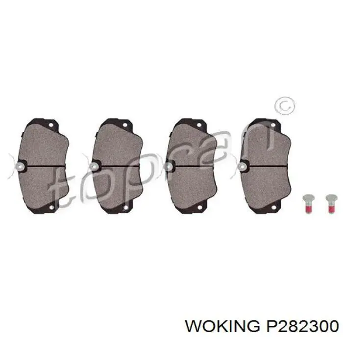 P282300 Woking Передні гальмівні колодки