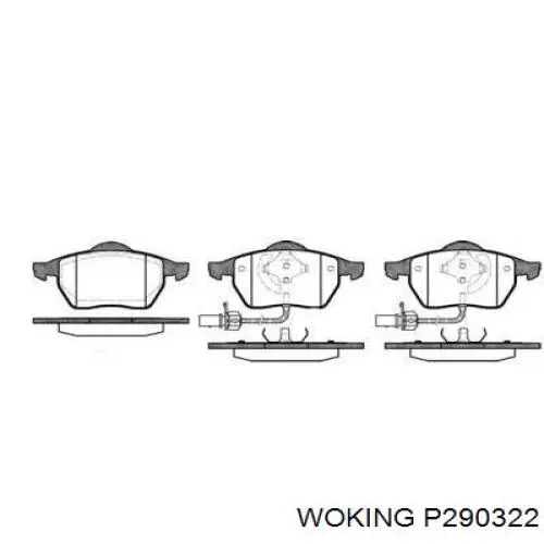 Гальмівні колодки Woking P290322 ціна, від 26.47 USD