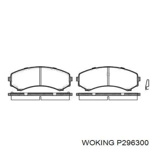 Гальмівні колодки Woking P296300 ціна, від 26.77 USD