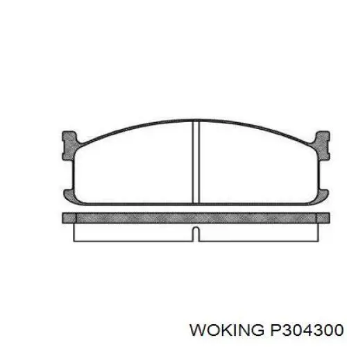 Гальмівні колодки Woking P304300 ціна, від 19.79 USD