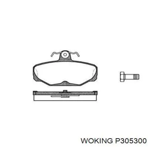 Задні гальмівні колодки Woking P305300 ціна, від 13.94 USD
