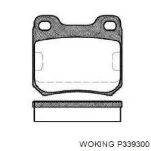 Задні гальмівні колодки Woking P339300 ціна, від 10.98 USD