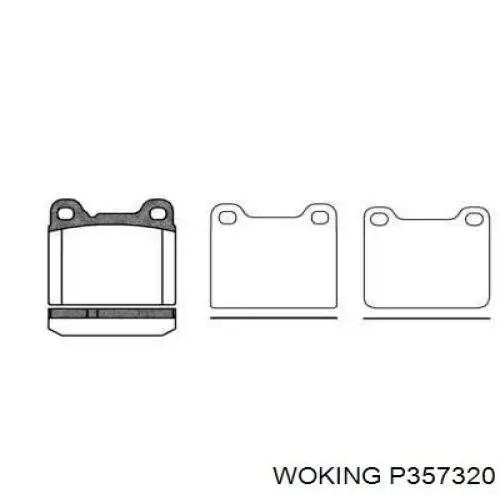 Купити P357320 Woking Задні колодки