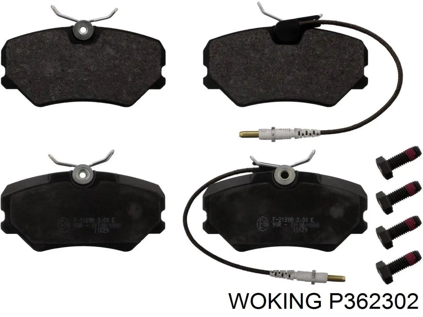 P362302 Woking колодки гальмівні передні, дискові