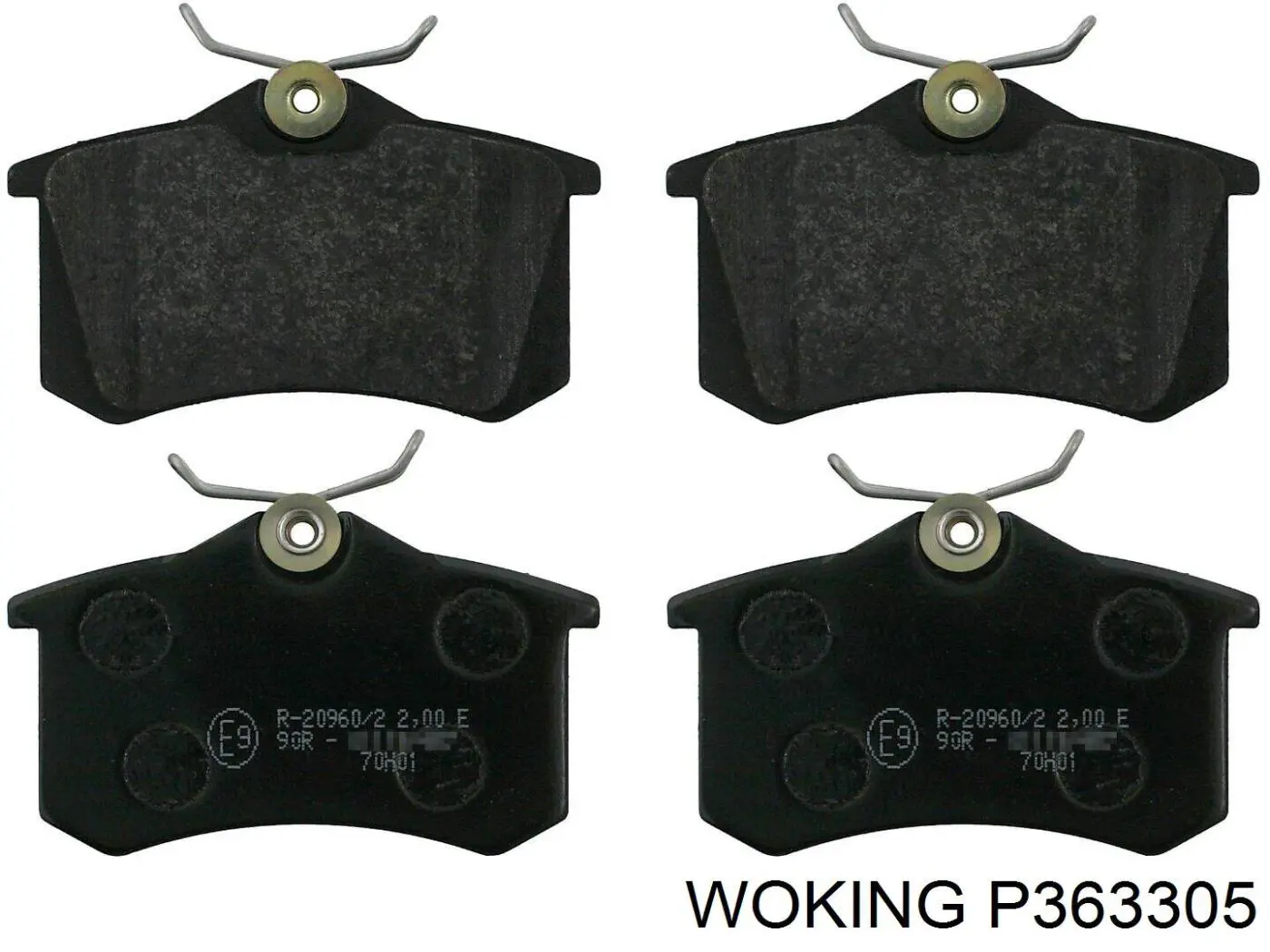 P363305 Woking колодки гальмові задні, дискові