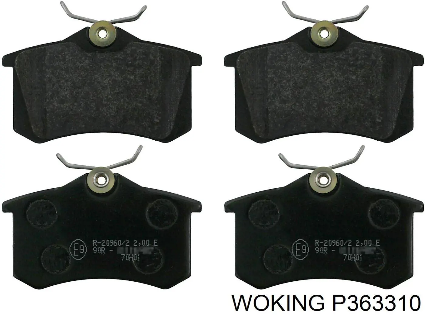 Задні гальмівні колодки Woking P363310 ціна, від 14.28 USD