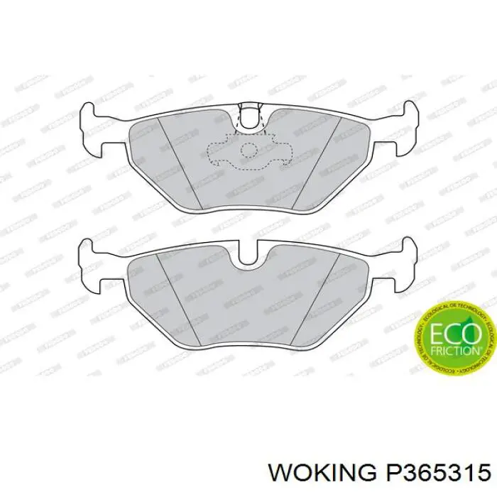 Купити P365315 Woking Задні колодки