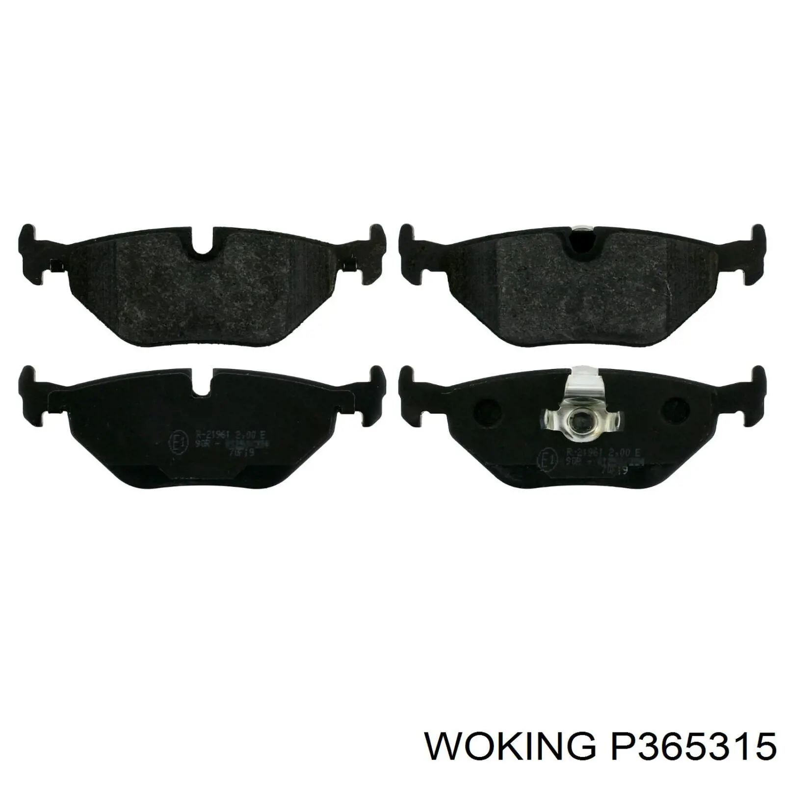 Задні гальмівні колодки Woking P365315 ціна, від 18.38 USD