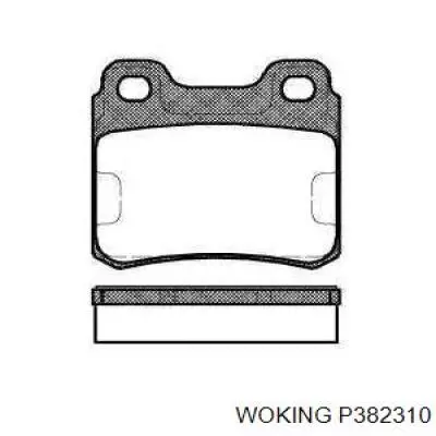 P382310 Woking колодки гальмові задні, дискові