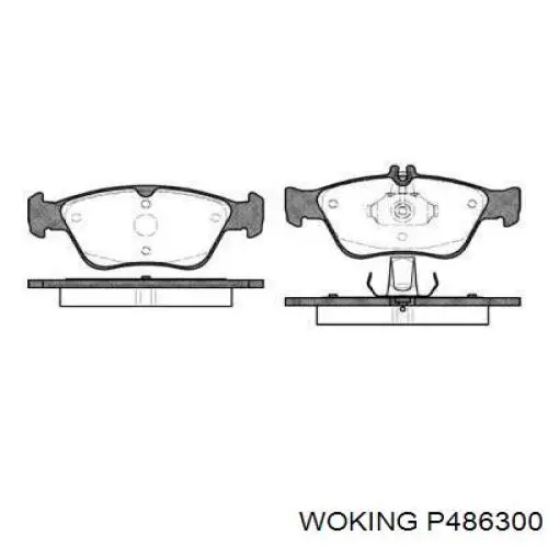 Гальмівні колодки Woking P486300 ціна, від 22.69 USD