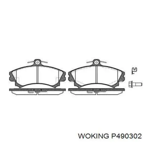 Гальмівні колодки Woking P490302 ціна, від 18.74 USD