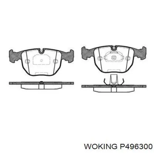 Гальмівні колодки Woking P496300 ціна, від 28.07 USD