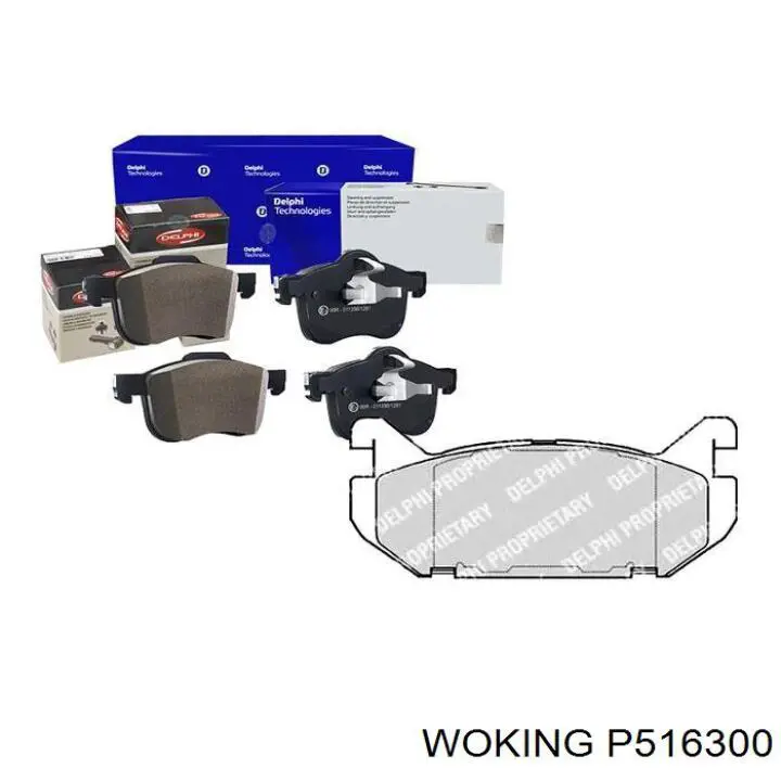 Задні гальмівні колодки Woking P516300 ціна, від 12.32 USD