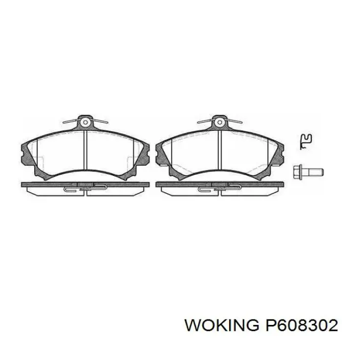 Гальмівні колодки Woking P608302 ціна, від 22.80 USD
