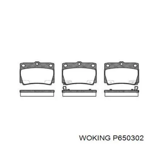 Гальмівні колодки Woking P650302 ціна, від 15.65 USD