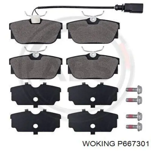 Задні гальмівні колодки Woking P667301 ціна, від 20.19 USD
