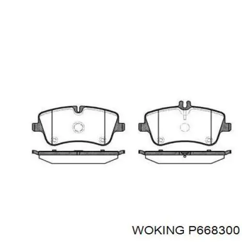 Гальмівні колодки Woking P668300 ціна, від 28.09 USD