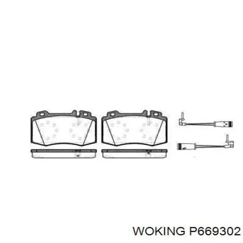 Гальмівні колодки Woking P669302 ціна, від 38.18 USD