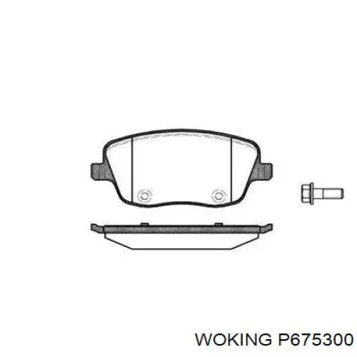 Гальмівні колодки Woking P675300 ціна, від 24.50 USD