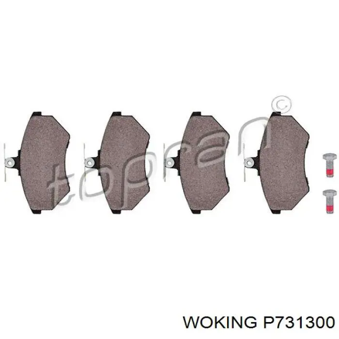 Передні тормозні колодки P731300 Woking