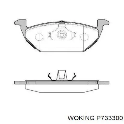 Гальмівні колодки Woking P733300 ціна, від 21.74 USD