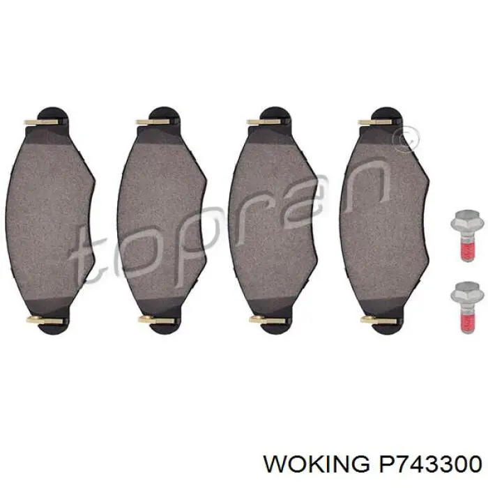 Гальмівні колодки Woking P743300 ціна, від 17.34 USD