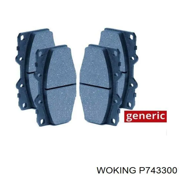 Купити P743300 Woking Колодки гальмівні передні, дискові