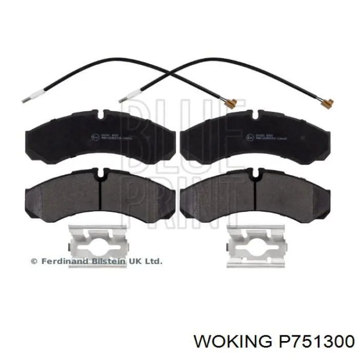 Купити P751300 Woking Задні колодки